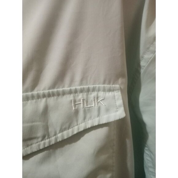 Huk Shirt Mens 3XL Blue Fishing Performance Outdoors Hiking Long Sleeve - Picture 2 of 11